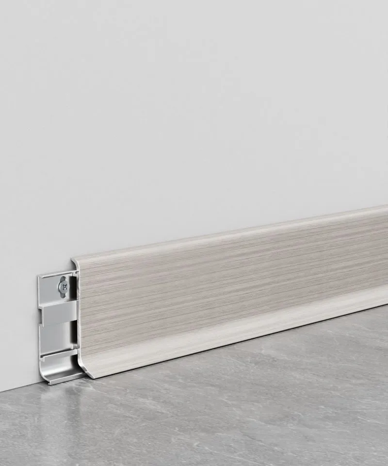 Skirting Aluminium Ash 2,5mt - 60mm